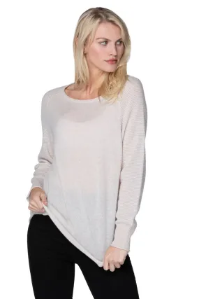 100% Cashmere Thermal Stitch Crewneck Sweater