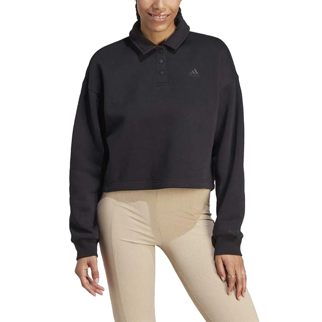 adidas - Women's All SZN Fleece Graphic Polo Sweatshirt (IL1514)