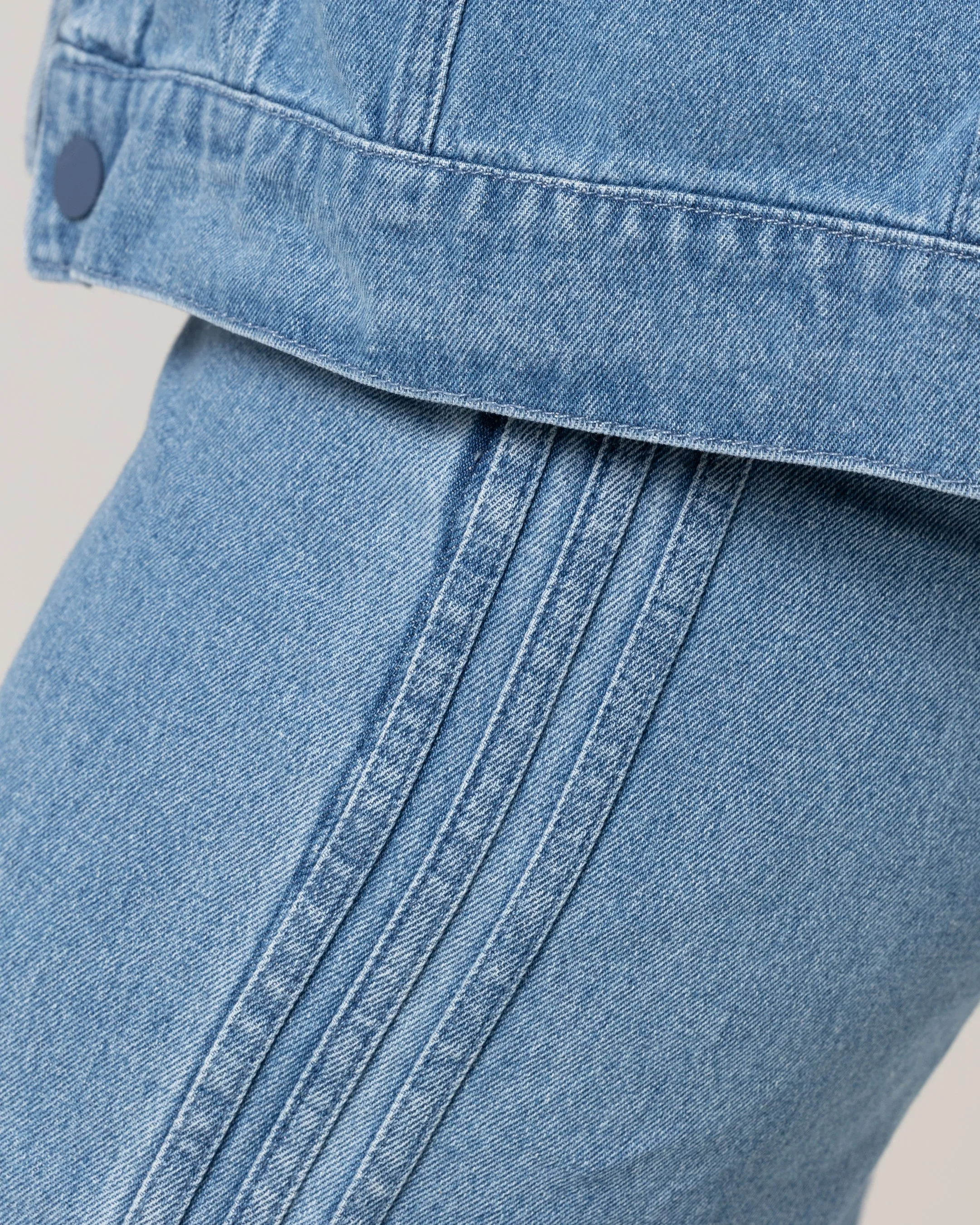 Adidas X KSENIASCHNAIDER Women's 3-Stripe Jeans Light Denim