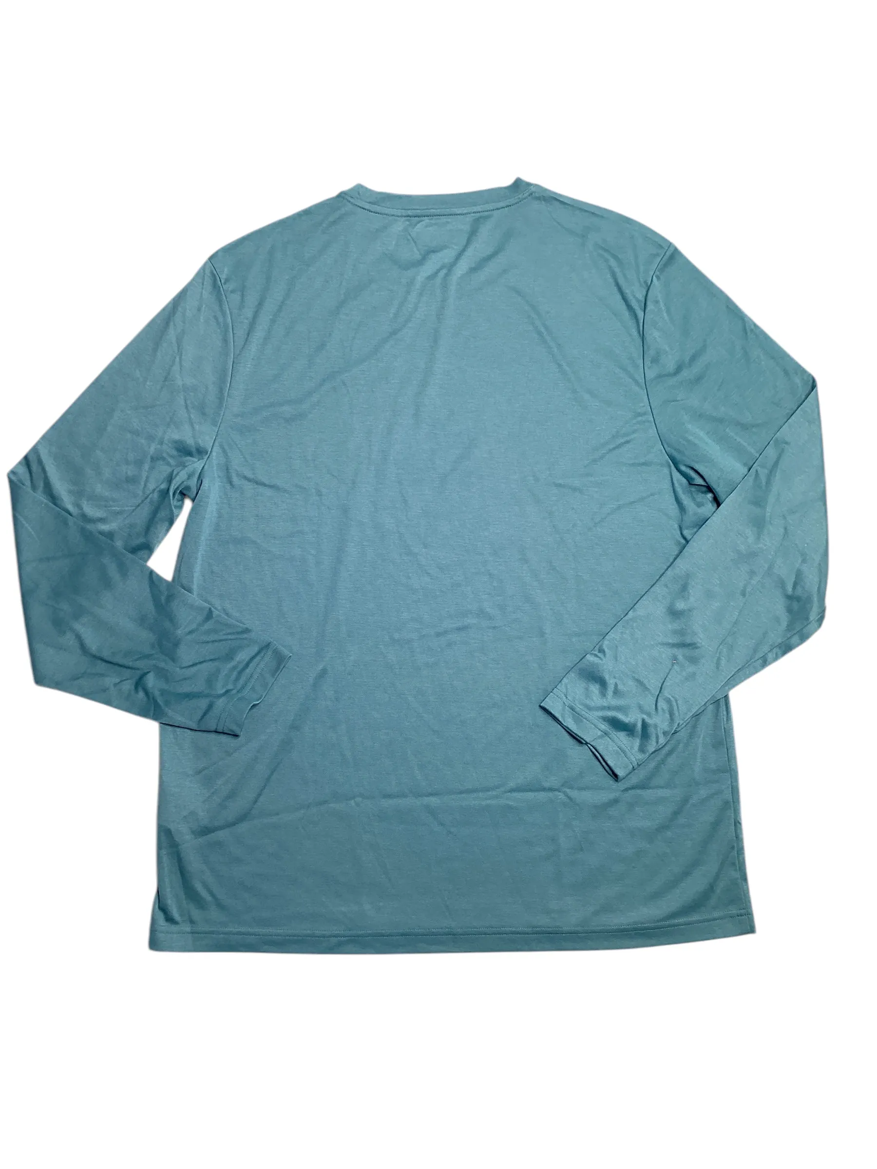 Alfani Alfatech Long Sleeve Crewneck Shirt Deep Patina Blue 2XL