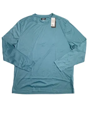 Alfani Alfatech Long Sleeve Crewneck Shirt Deep Patina Blue 2XL