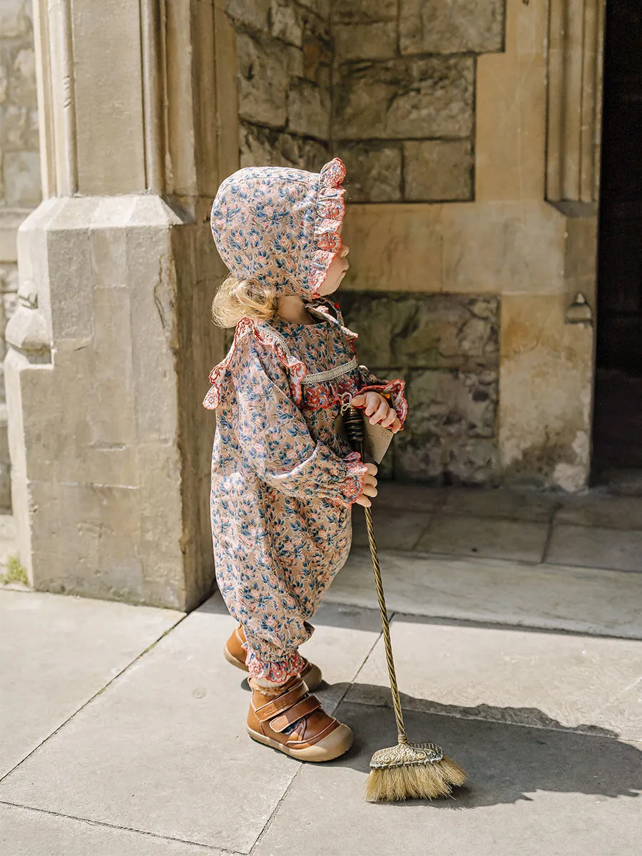 Aster Organic Cotton Romper, Damascus Rosa