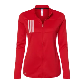 B2080W Ladies 3 Stripes Double Knit Full Zip Jacket
