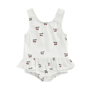 Baby Swimsuit with Cherries