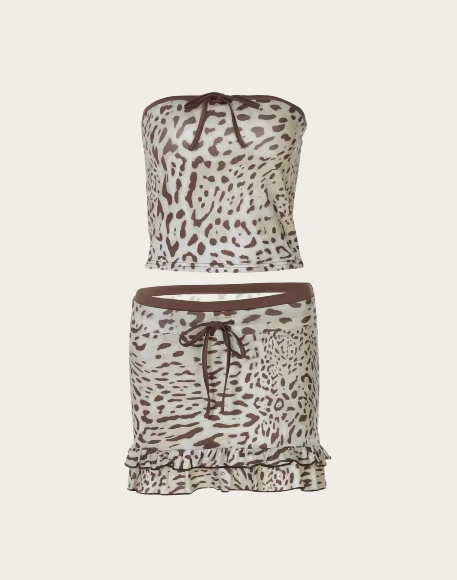 Bailee Leopard Print Skirt Set