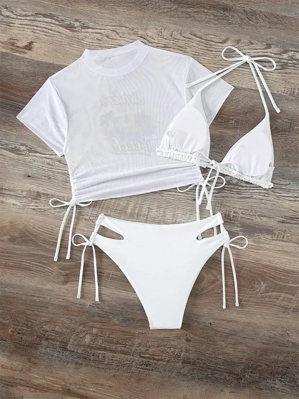 Beachwear Three-Piece Bikini Set Swimwear
