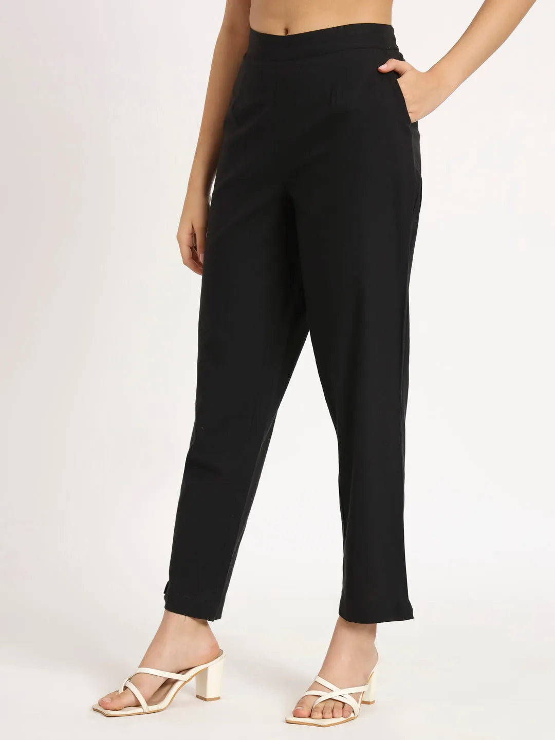 BLACK Cotton Pants