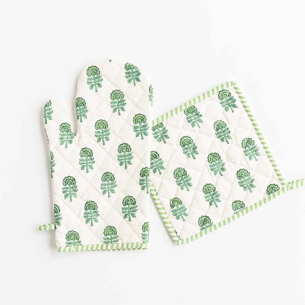 Block Print Oven Mitt Sets