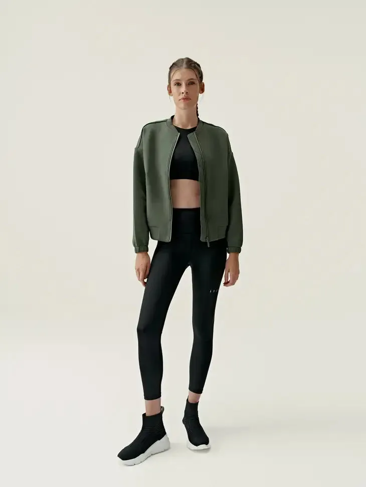 Born Living Stretch Bomber Jacket-Saona-Dark-Olive