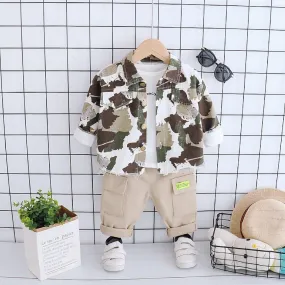 Boys Camouflage Long Sleeves Tooling Suits Wholesale Toddler Boy Clothes