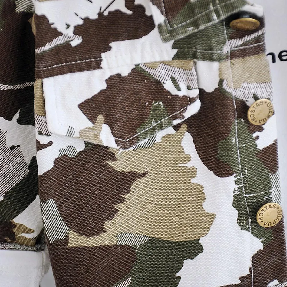 Boys Camouflage Long Sleeves Tooling Suits Wholesale Toddler Boy Clothes