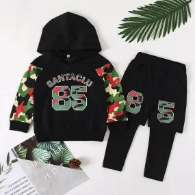 Boys Digital Camouflage Printed Top & Pants Wholesale Boys Clothes