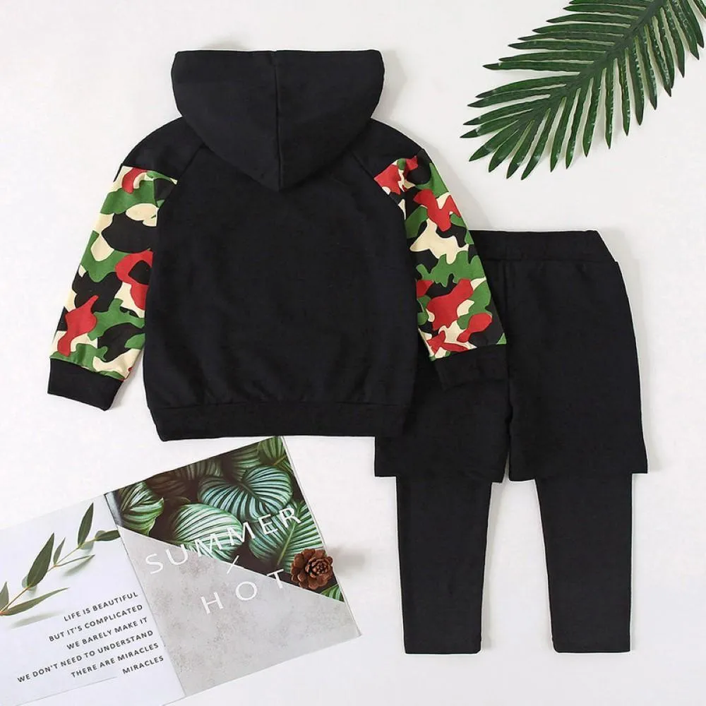 Boys Digital Camouflage Printed Top & Pants Wholesale Boys Clothes