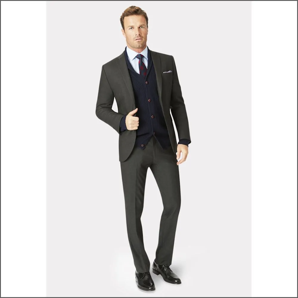 Brook Taverner Dijon Charcoal Suit==