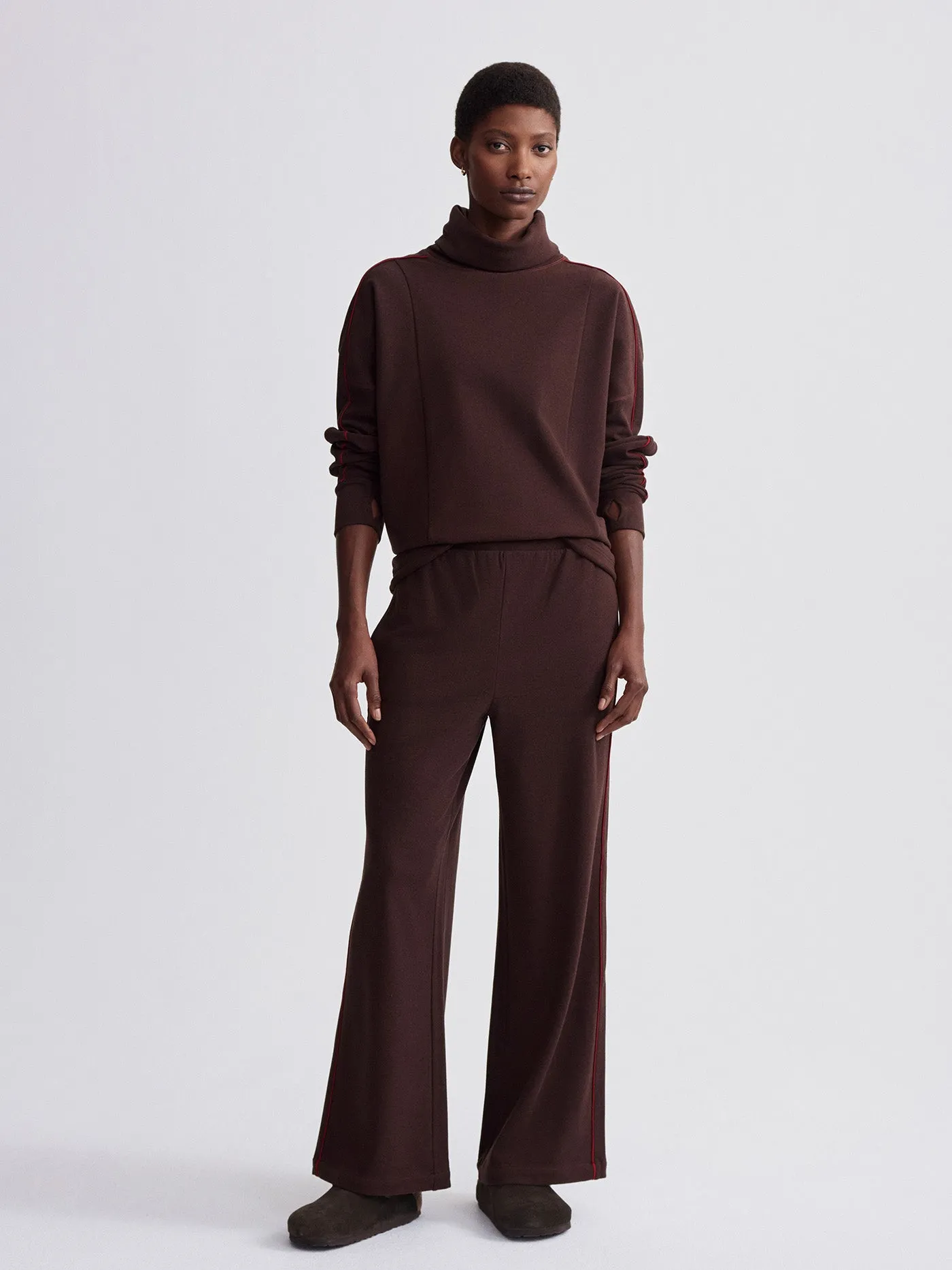 Brushed Rib Wide Leg Pant 28