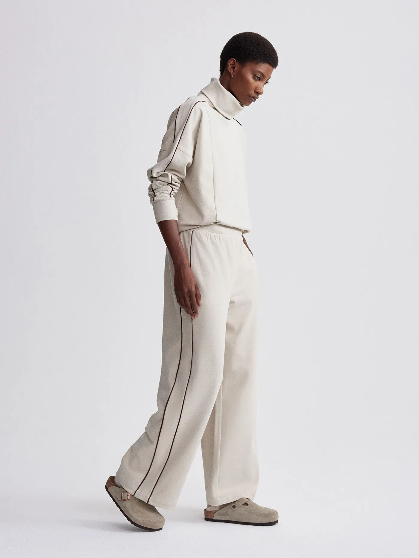 Brushed Rib Wide Leg Pant 28