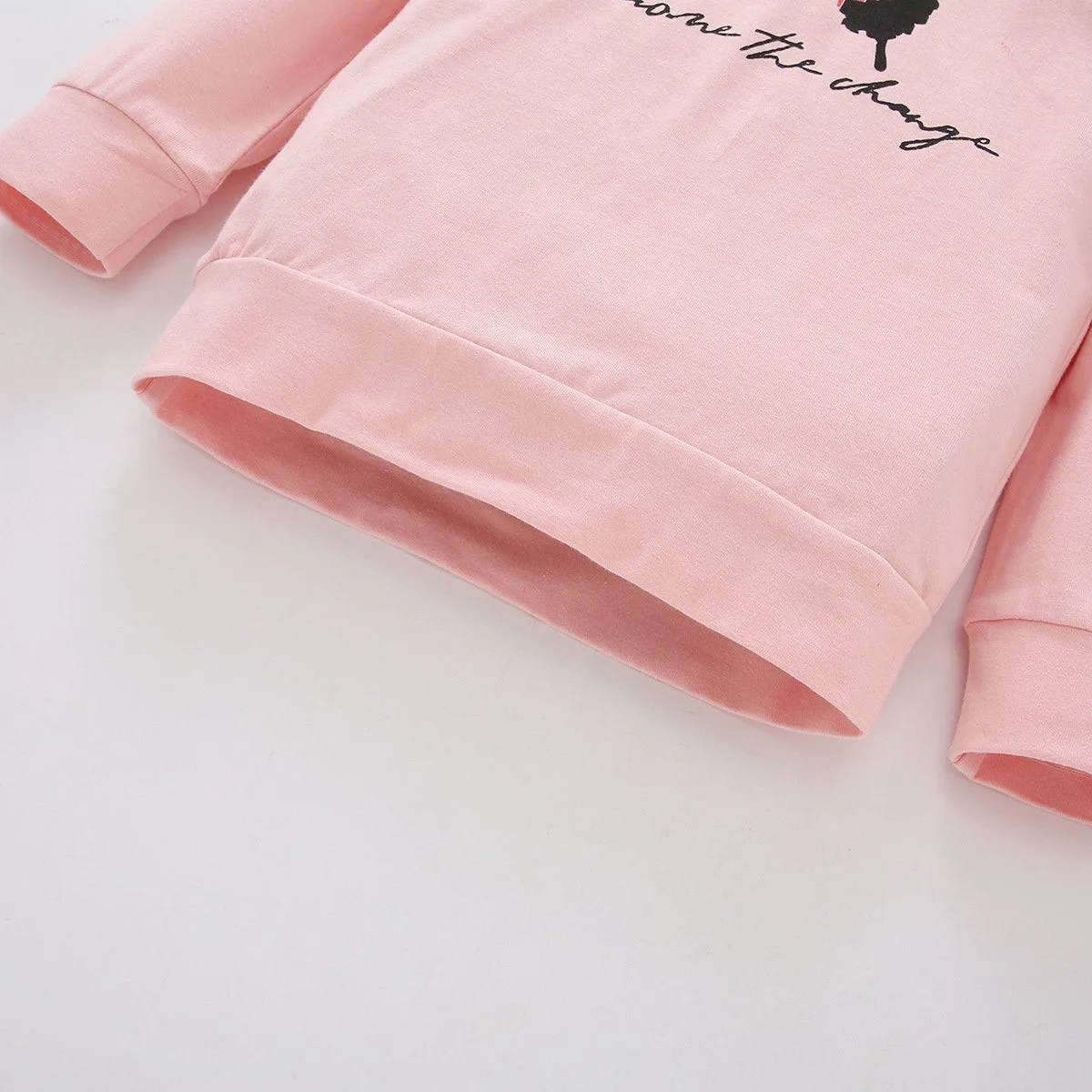 Butterfly Print Girl Sets Hoodie With Pants Wholesale Kids Clothes