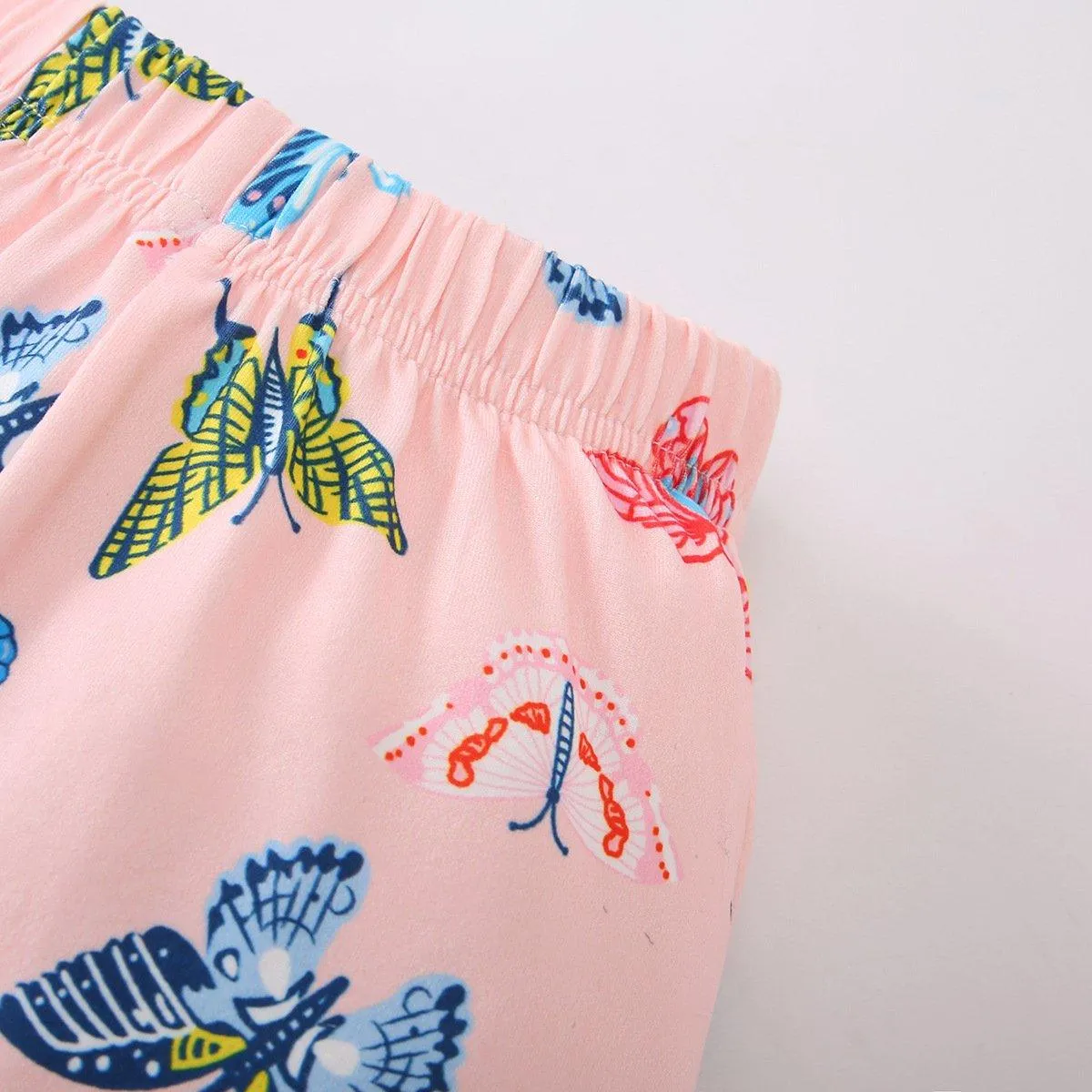 Butterfly Print Girl Sets Hoodie With Pants Wholesale Kids Clothes
