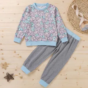 Butterfly Print Nightwear Sets Wholesale Girls Clothes