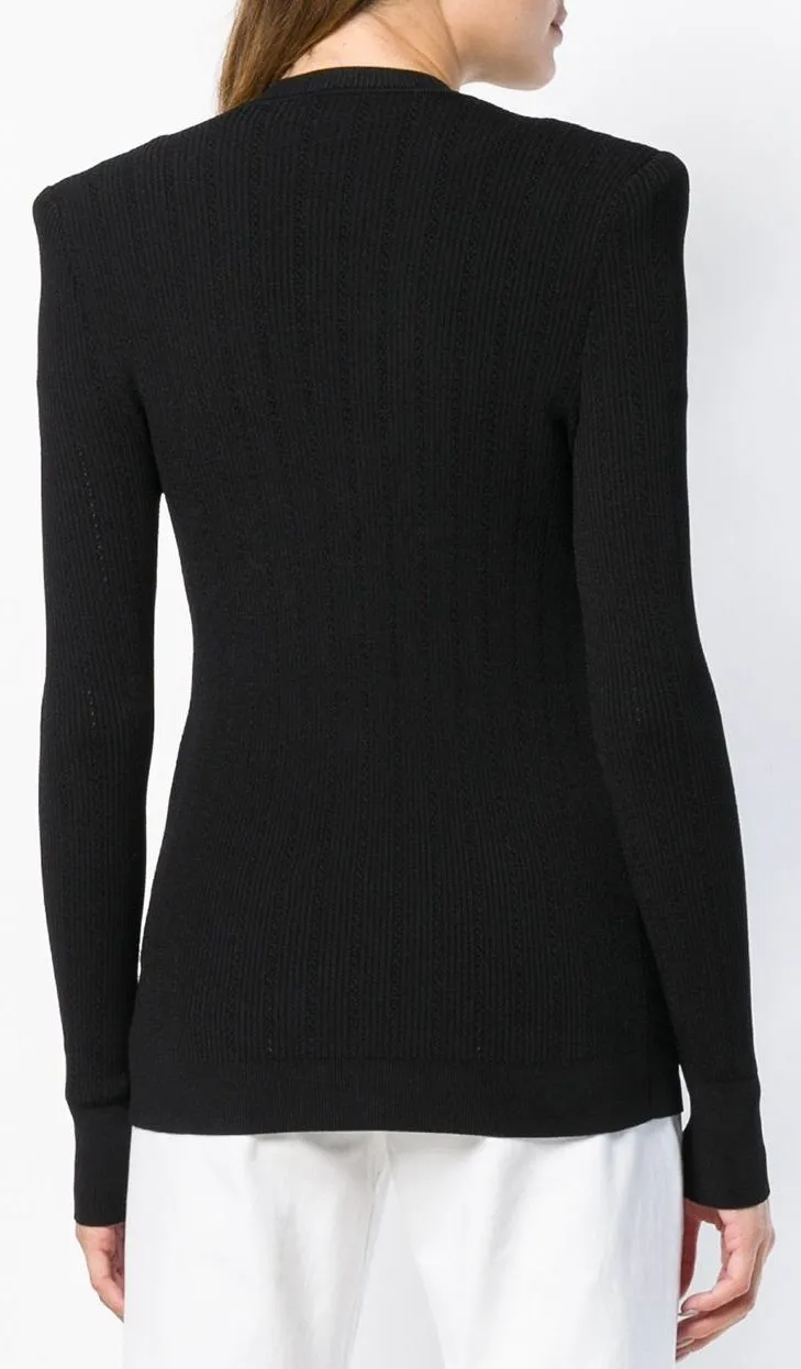 Button-Embellished Cardigan