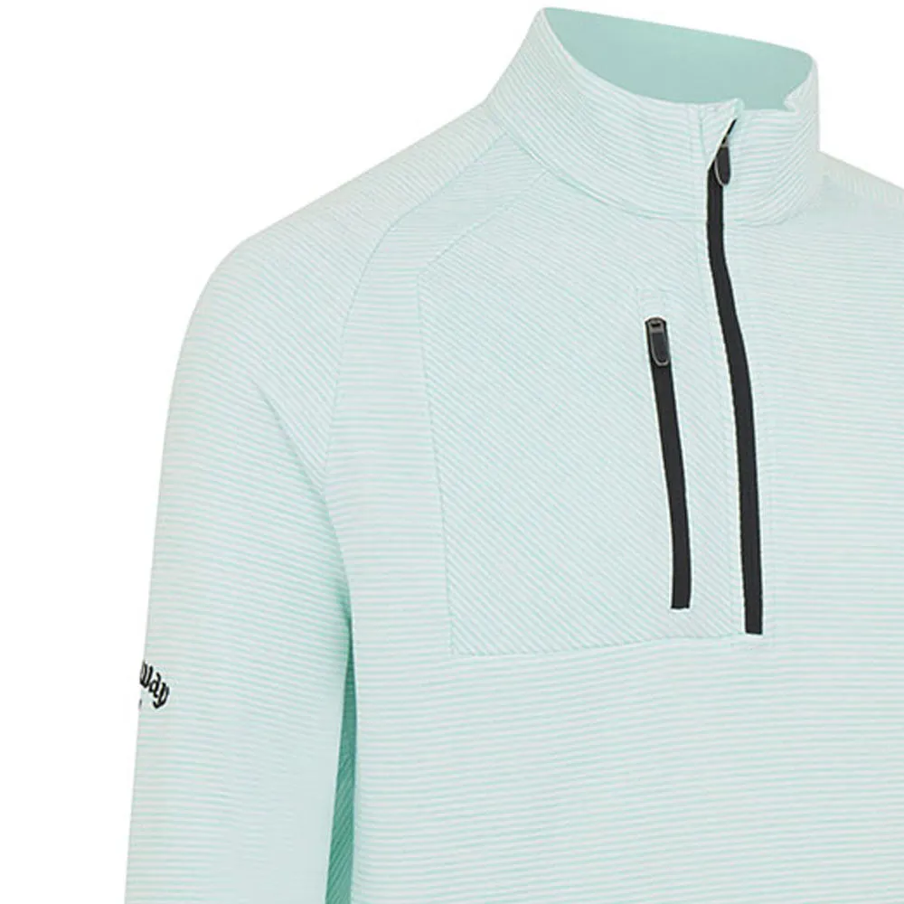 Callaway Heather Striped Fleece - Aruba Blue Heather