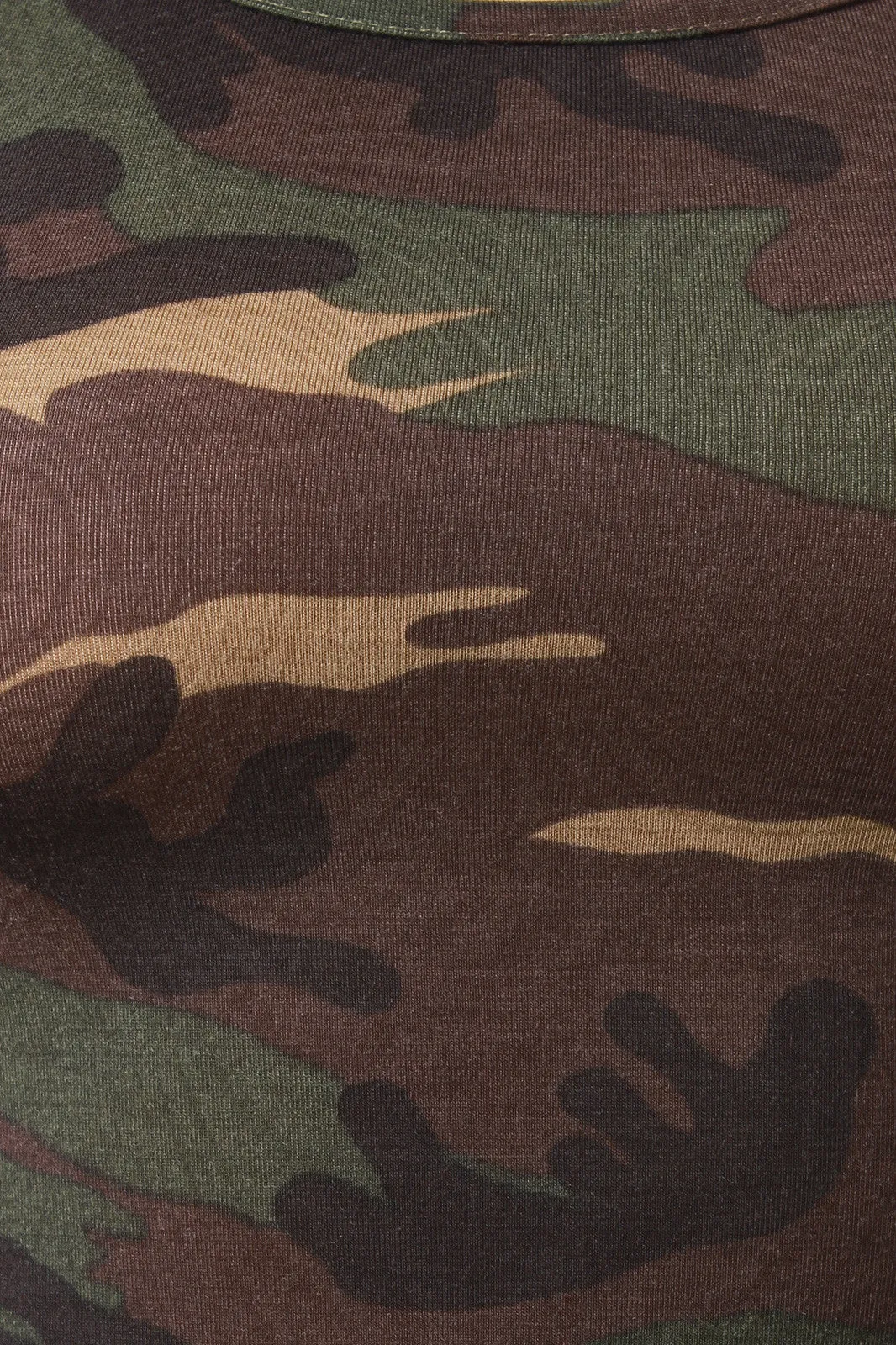 Camouflage Sleeveless Midi Dress