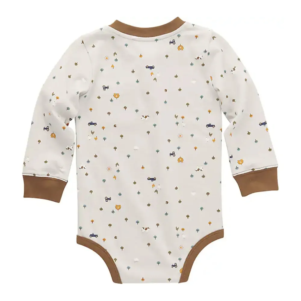 Carhartt Boys Printed Henley Bodysuit - CA6570-T72