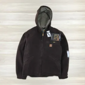 Carhartt J141 DKB Sherpa-Lined Sandstone Duck Jacket NWT Medium