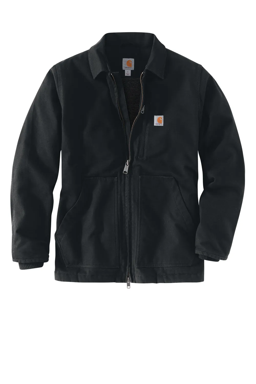 Carhartt Mens Sherpa Lined Full Zip Jacket - Black