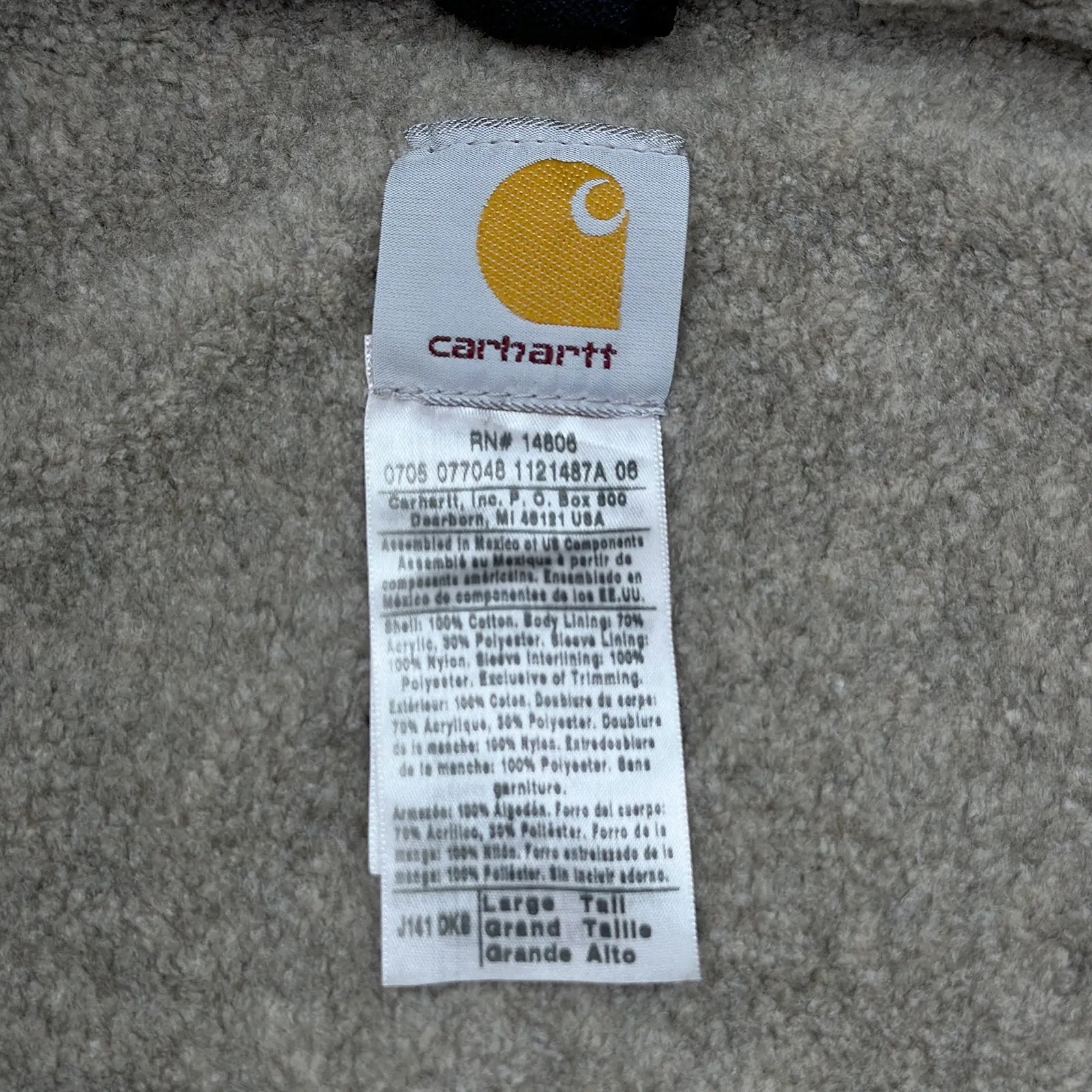 Carhartt Sherpa-Lined Sandstone Duck Jacket