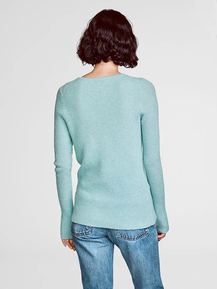 Cashmere Thermal Crewneck (Soft Jade Heather)
