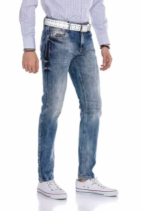 CD319 Men's Relaxed Fit Cut Jeans