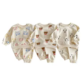 Children's Casual Cartoon Print Sets