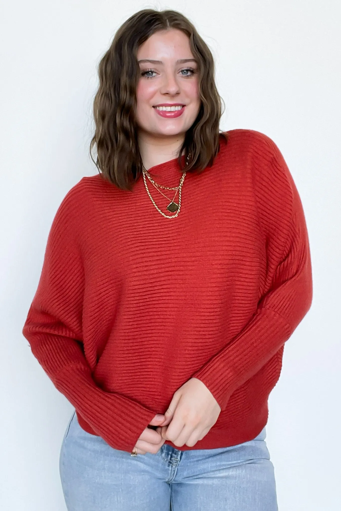 Corina Ribbed Boat Neck Knit Sweater - FINAL SALE