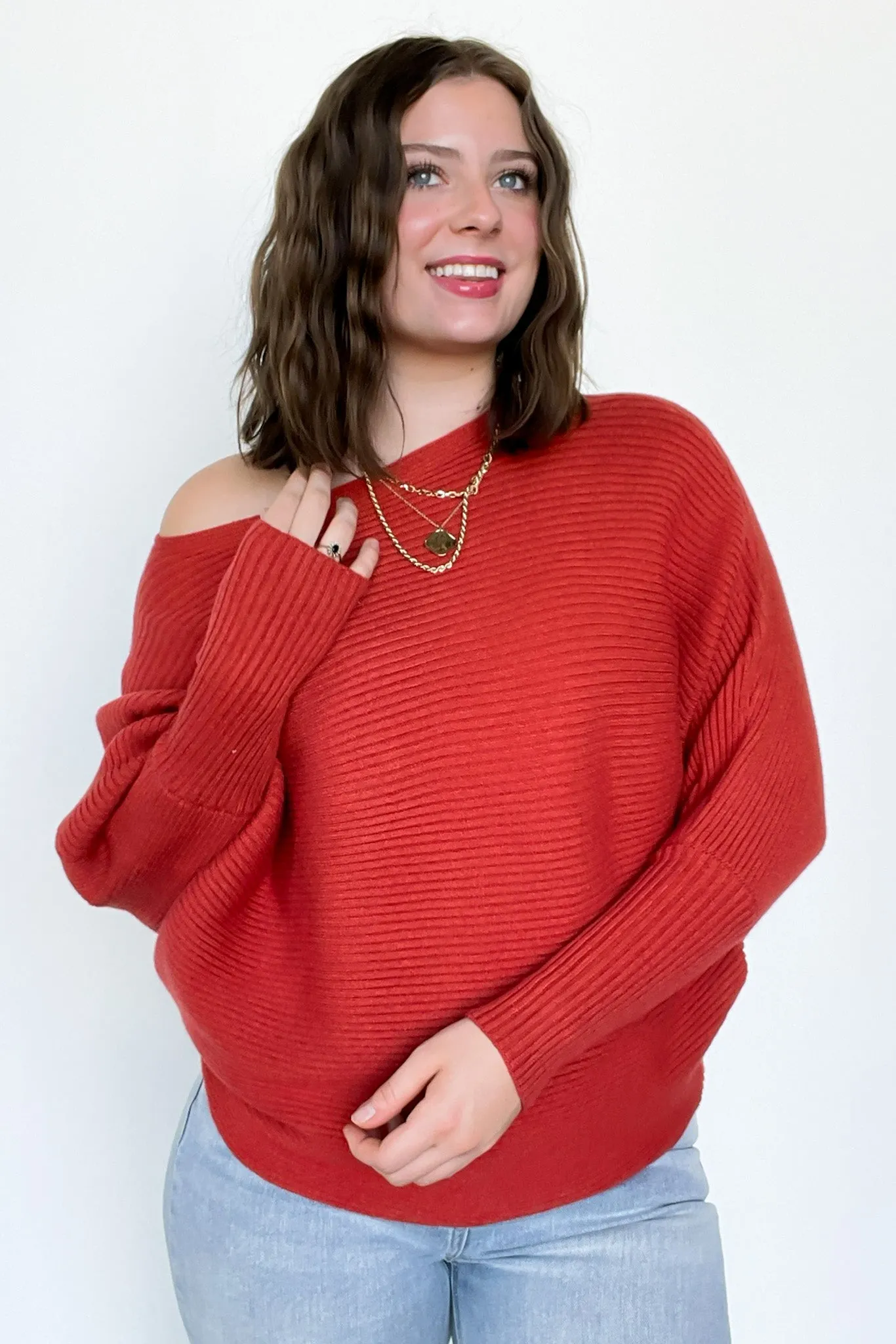 Corina Ribbed Boat Neck Knit Sweater - FINAL SALE