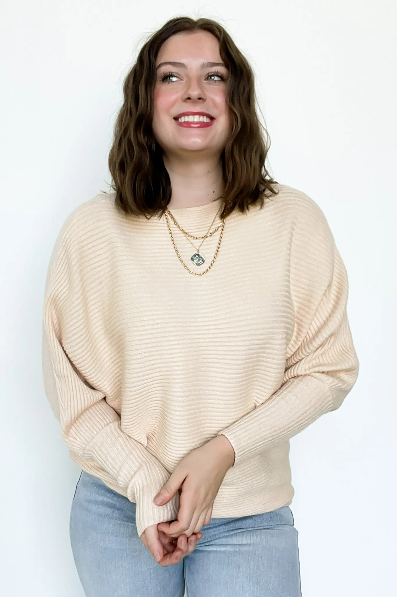Corina Ribbed Boat Neck Knit Sweater - FINAL SALE