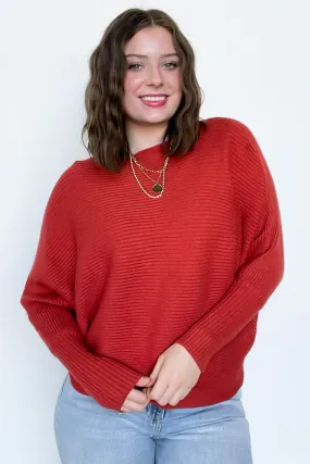 Corina Ribbed Boat Neck Knit Sweater - FINAL SALE
