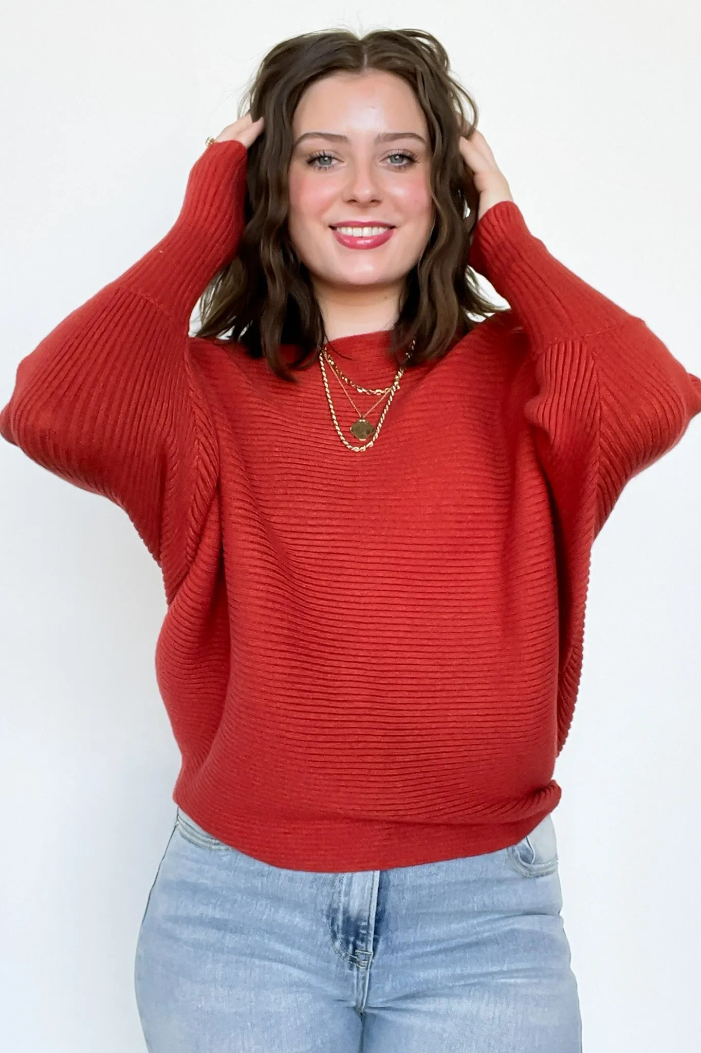 Corina Ribbed Boat Neck Knit Sweater - FINAL SALE