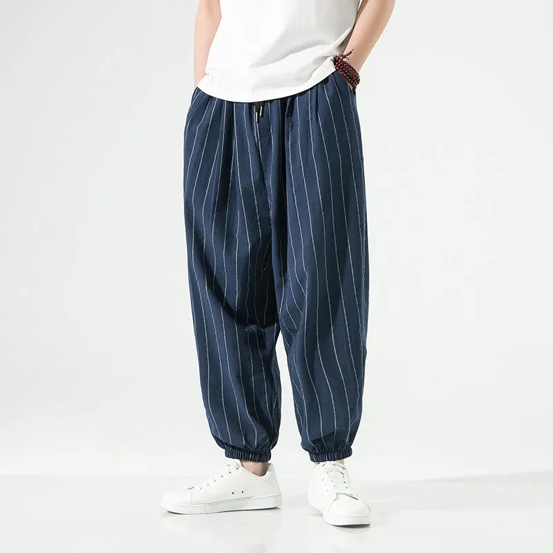Cotton-Linen Harem Pants