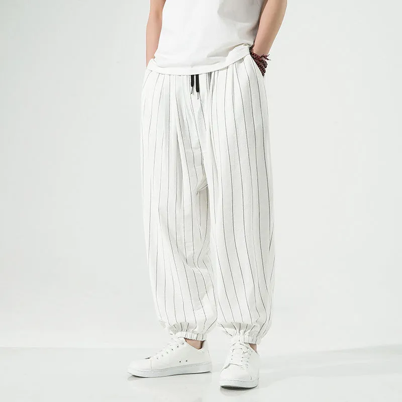 Cotton-Linen Harem Pants