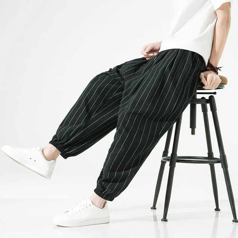 Cotton-Linen Harem Pants