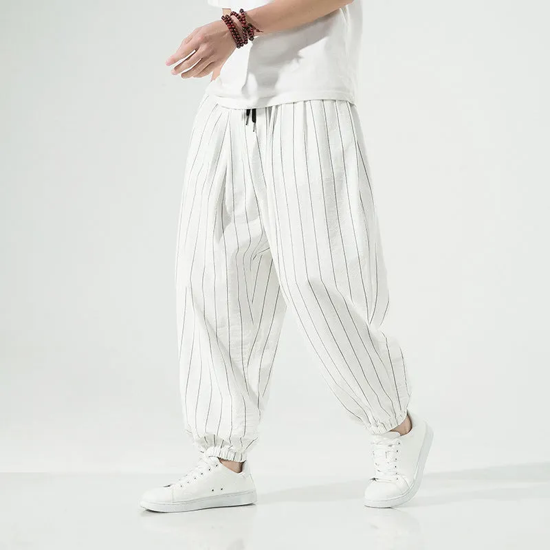 Cotton-Linen Harem Pants