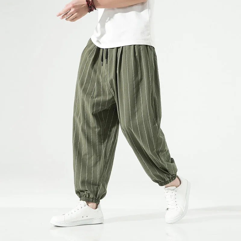 Cotton-Linen Harem Pants