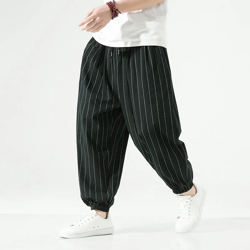 Cotton-Linen Harem Pants