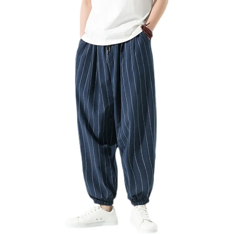 Cotton-Linen Harem Pants