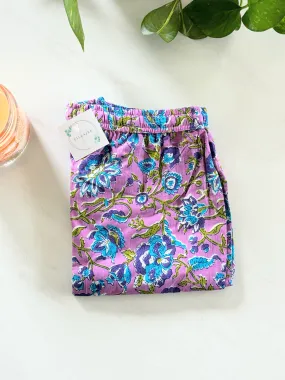 Cotton Pajama Pants Women - Mystic Lavender