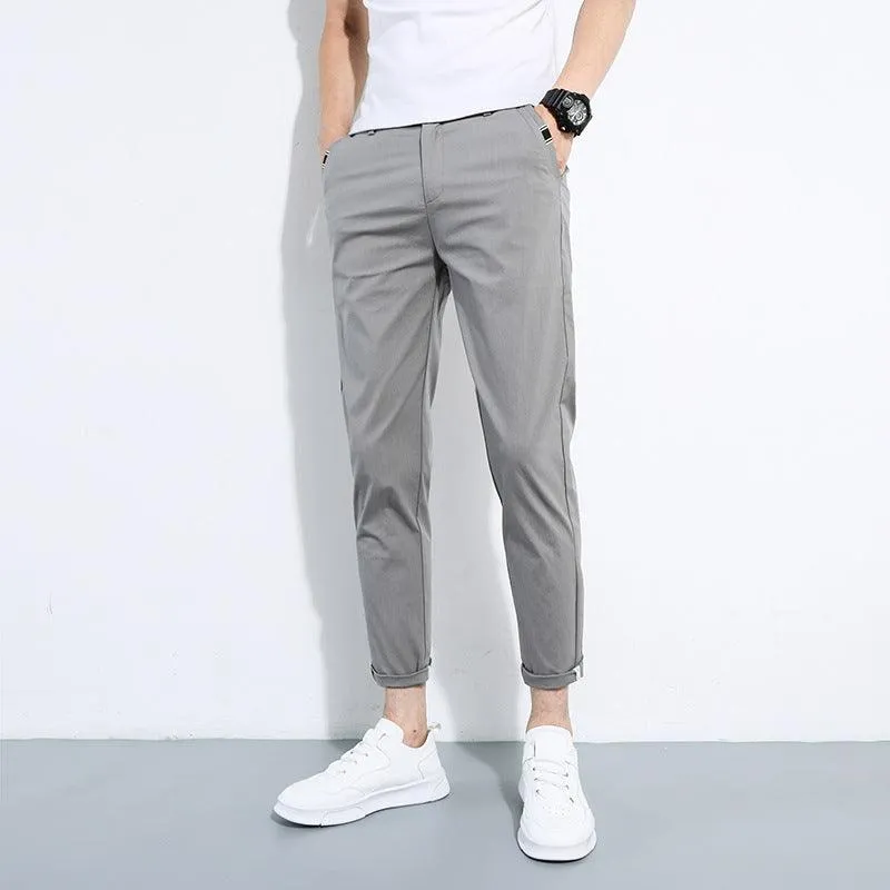 Cotton Slim Trousers