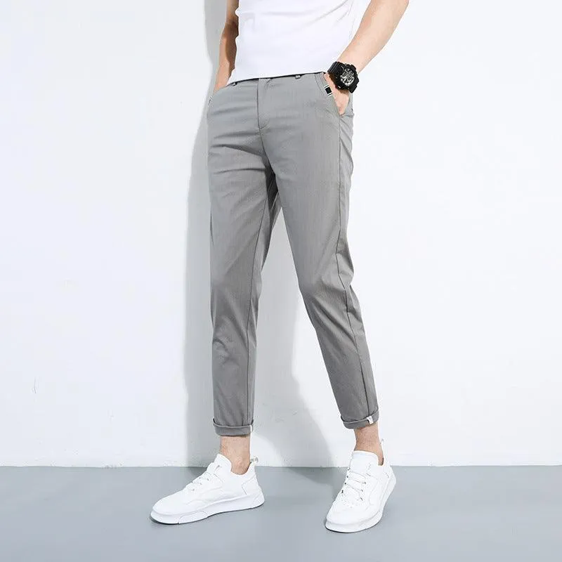 Cotton Slim Trousers