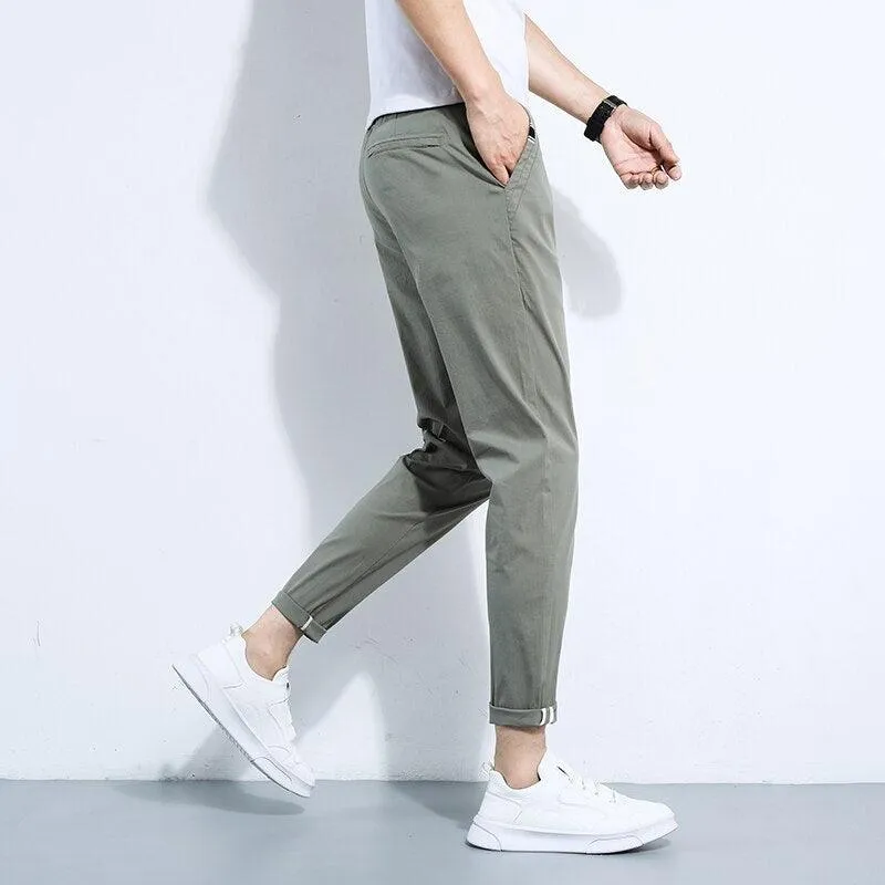 Cotton Slim Trousers