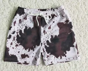 Cow Print Boy's Swimming Trunks